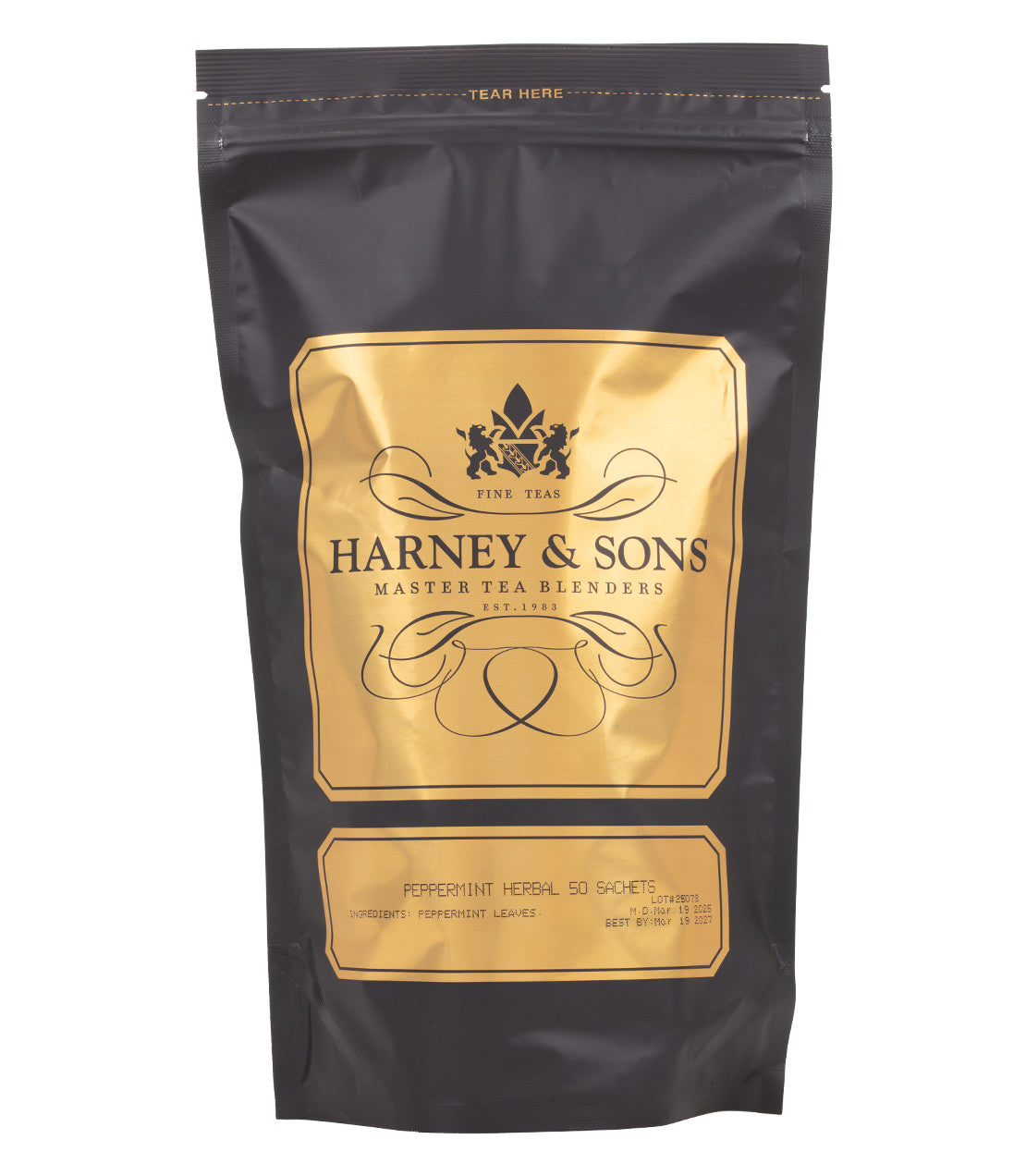 Peppermint Herbal - Sachets Bag of 50 Sachets - Harneys