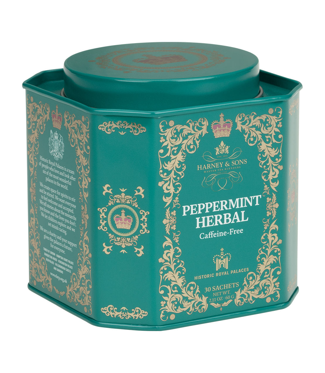 Peppermint Herbal - Sachets HRP Tin of 30 Sachets - Harneys