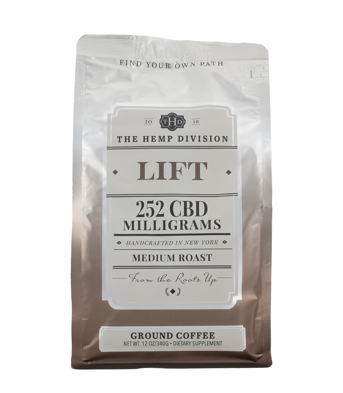 THD Lift Ground Coffee - 252 MG CBD - Loose 12 oz. Bag - Harneys
