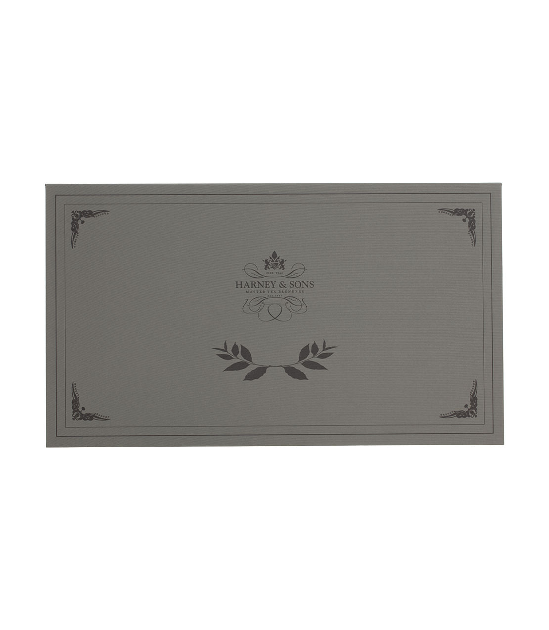 Elegant tea chest featuring eight assorted teas, beautifully packaged by Harney & Sons. Perfect for tea lovers.